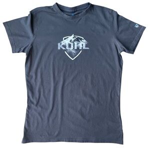 Kuhl Charcoal Gray Tee with Logo Organic Cotton Size M